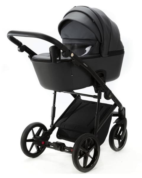 Детская коляска Adamex Mobi Deluxe 2 в 1 M-SA5 (ТЕМНО-СЕРАЯ КОЖА)