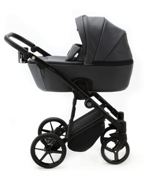 Детская коляска Adamex Mobi Deluxe 2 в 1 M-SA5 (ТЕМНО-СЕРАЯ КОЖА)