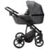 Детская коляска Adamex Mobi Deluxe 2 в 1 M-SD06 (ГРАФИТ+ЧЕРНАЯ КОЖА)
