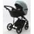 Детская коляска Adamex Mobi Deluxe 2 в 1 M-SD14 (СЕРО-ЗЕЛЕНЫЙ+ЧЕРНАЯ КОЖА)