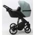 Детская коляска Adamex Mobi Deluxe 2 в 1 M-SD14 (СЕРО-ЗЕЛЕНЫЙ+ЧЕРНАЯ КОЖА)