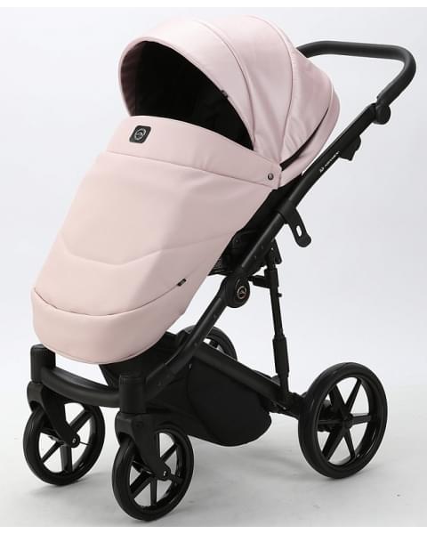 Детская коляска Adamex Mobi Deluxe 3 в 1 M-SD04 (РОЗОВЫЙ+РОЗОВ. ПЕРЛ.КОЖА)