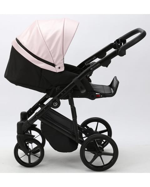 Детская коляска Adamex Mobi Deluxe 3 в 1 M-SD04 (РОЗОВЫЙ+РОЗОВ. ПЕРЛ.КОЖА)