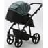 Детская коляска Adamex Mobi Deluxe 3 в 1 M-SD07 (ТЕМНО-ЗЕЛЕНЫЙ ПЕРЛ+ЧЕРН.КОЖА)