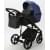Детская коляска Adamex Mobi Deluxe 3 в 1 M-SD13 (СИНИЙ ПЕРЛ+ЧЕРНАЯ КОЖА)