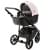 Детская коляска Adamex Nola Deluxe 2 в 1 N-SD102 (РОЗОВ.ПУДРА КОЖА + ЧЕРН.КОЖА)