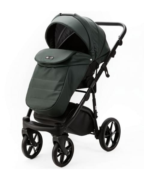 Детская коляска Adamex Nola Deluxe 3 в 1 N-SA29 (Т. ЗЕЛЕНЫЙ КОЖА)