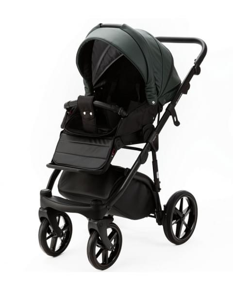 Детская коляска Adamex Nola Deluxe 3 в 1 N-SA29 (Т. ЗЕЛЕНЫЙ КОЖА)