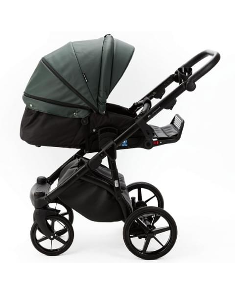 Детская коляска Adamex Nola Deluxe 3 в 1 N-SA29 (Т. ЗЕЛЕНЫЙ КОЖА)