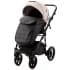 Детская коляска Adamex Nola Deluxe 3 в 1 N-SD110 (СВ.БЕЖ.КОЖА + ЧЕРН.КОЖА)
