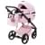 Детская коляска Adamex Quantum Superstar Deluxe 2 в 1 Q-STAR136-K  (РОЗОВ.ЗЕФИР КОЖА+РОЗОВ.ДНО+РОЗОВ.ЗОЛОТО РАМА)