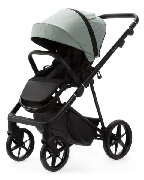 Детская коляска Adamex Vasco Deluxe 3 в 1 V-SA20 (СЕРО-ЗЕЛЕНАЯ КОЖА)