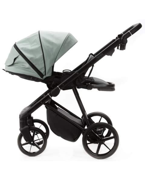 Детская коляска Adamex Vasco Deluxe 3 в 1 V-SA20 (СЕРО-ЗЕЛЕНАЯ КОЖА)