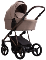 Детская коляска Bebetto Pelpasso 3 в 1 с автокреслом Avionaut Cosmo 02 Choco бежевый