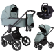 Детская коляска Peppy Monaco 3 в 1 с автокреслом Rise Black Mint (мятный), рама черная