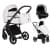 Детская коляска Roan Bass Next Кожа 3 в 1 с автокреслом Tutis Elo Lux EduSky Black RN081/1 White