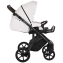 Детская коляска Roan Bass Next Кожа 3 в 1 с автокреслом Tutis Elo Lux EduSky Black RN081/1 White