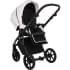 Детская коляска Roan Bass Next Кожа 3 в 1 с автокреслом Tutis Elo Lux EduSky Black RN081/1 White