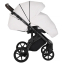 Детская коляска Roan Bass Next Кожа 3 в 1 с автокреслом Tutis Elo Lux EduSky Black RN081/1 White