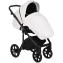 Детская коляска Roan Bass Next Кожа 3 в 1 с автокреслом Tutis Elo Lux EduSky Black RN081/1 White