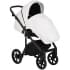 Детская коляска Roan Bass Next Кожа 3 в 1 с автокреслом Tutis Elo Lux EduSky Black RN081/1 White