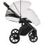 Детская коляска Roan Bass Next Кожа 3 в 1 с автокреслом Tutis Elo Lux EduSky Black RN081/1 White