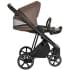Детская коляска Roan Sol Кожа 3 в 1 с автокреслом Tutis Elo Lux EduSky Black RSL/2025 Camel/Black/руч.Тем.коричневый