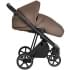 Детская коляска Roan Sol Кожа 3 в 1 с автокреслом Tutis Elo Lux EduSky Black RSL/2025 Camel/Black/руч.Тем.коричневый