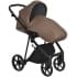 Детская коляска Roan Sol Кожа 3 в 1 с автокреслом Tutis Elo Lux EduSky Black RSL/2025 Camel/Black/руч.Тем.коричневый