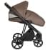Детская коляска Roan Sol Кожа 3 в 1 с автокреслом Tutis Elo Lux EduSky Black RSL/2025 Camel/Black/руч.Тем.коричневый