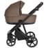 Детская коляска Roan Sol Кожа 3 в 1 с автокреслом Tutis Elo Lux EduSky Black RSL/2025 Camel/Black/руч.Тем.коричневый