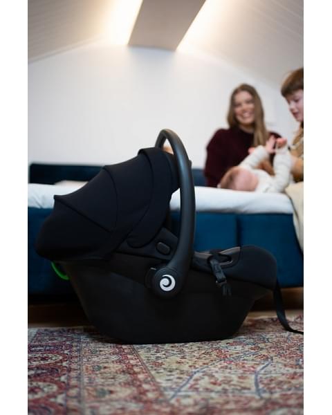Детская коляска Roan Sol Кожа 3 в 1 с автокреслом Tutis Elo Lux EduSky Black RSL/2025 Camel/Black/руч.Тем.коричневый