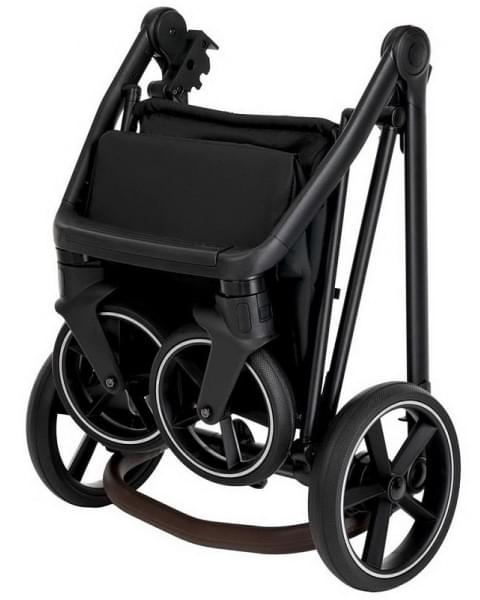 Детская коляска Roan Sol Кожа 3 в 1 с автокреслом Tutis Elo Lux EduSky Black RSL/2025 Camel/Black/руч.Тем.коричневый