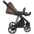 Детская коляска Roan Sol Кожа 3 в 1 с автокреслом Tutis Elo Lux EduSky Black RSL/2025 Camel/Black/руч.Тем.коричневый