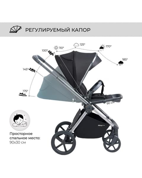 Детская коляска Sweet Baby Elegante 2 в 1 BRD Black