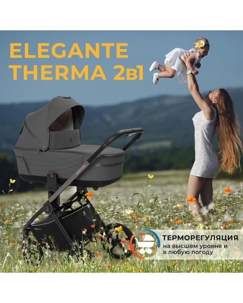 Детская коляска Sweet Baby Elegante Therma SBL 2 в 1 Dark Grey