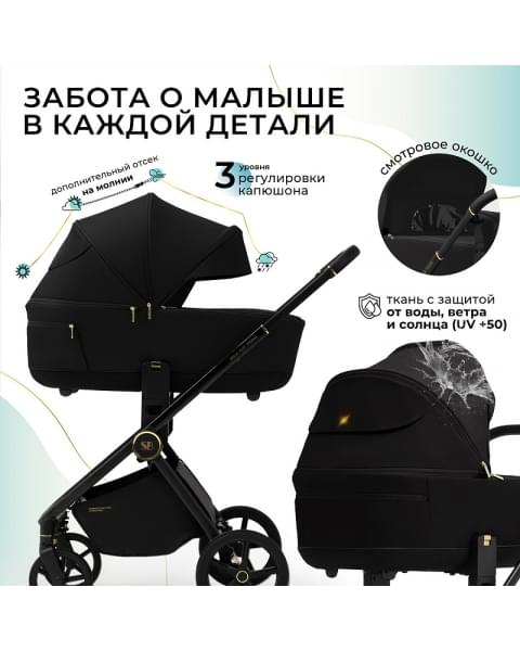 Детская коляска Sweet Baby Stella Plus Therma 2 в 1 427414 Black