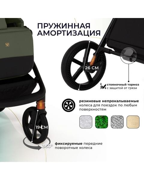 Детская коляска Sweet Baby Stella Plus Therma 2 в 1 427416 Green