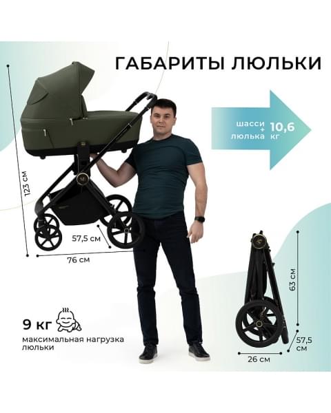 Детская коляска Sweet Baby Stella Plus Therma 2 в 1 427416 Green