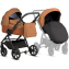 Детская коляска 3 в 1 Tutis Leo 3+ с автокреслом Beno Black (280) Orange