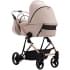 Детская коляска Bebetto Yoddi Premium Class 2 в 1 01 бежевая кожа рама бронза