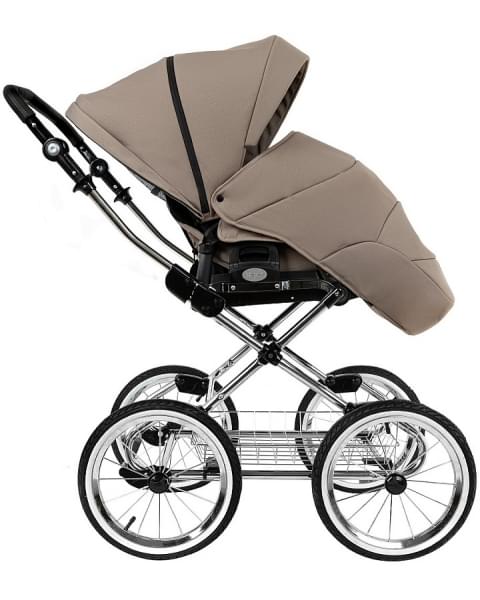 Детская коляска Roan Bass Next Classic 2.0 d14 3 в 1 с автокреслом Tutis Elo Lux EduSky Black BSNC/90/2 Hazel/Black/руч.Black