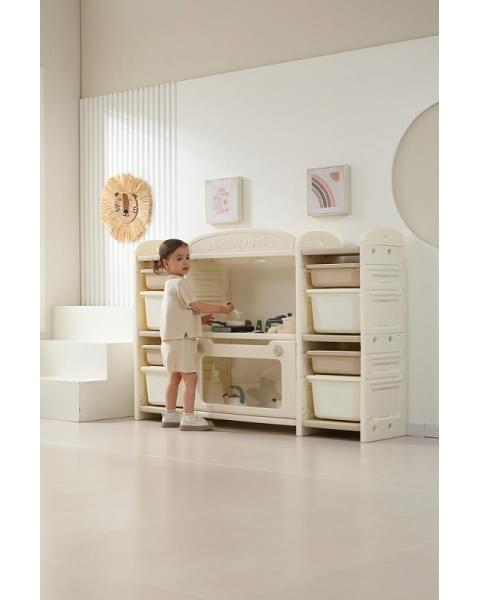 Кухня детская UNIX Kids Cook & Store 8 ящиков Camel