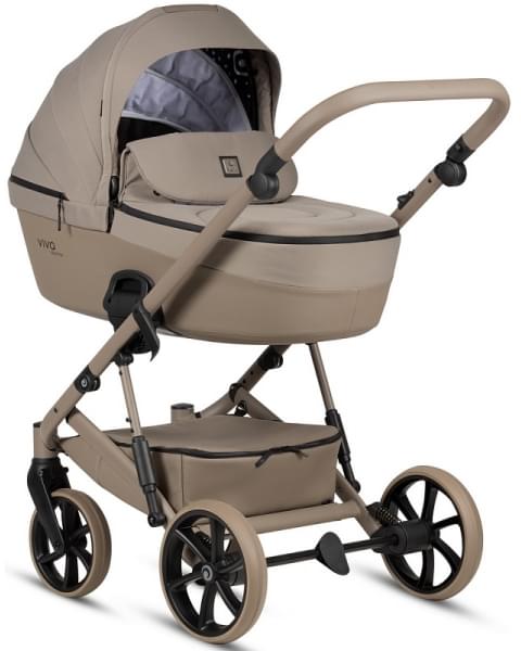 Детская коляска Tutis Viva 6 Plus Essential 3 в 1 с автокреслом Elo Lux EduSky Black 1612068 Warm Grey