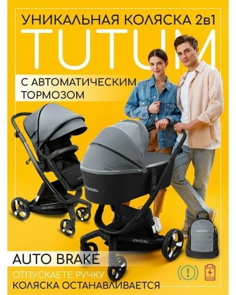 Коляска 2 в 1 AmaroBaby Tutum, Grey (Серый)