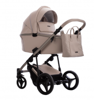 Коляска 2 в 1 Bebetto Loren Sand, 01 (Светло-бежевая кожа)