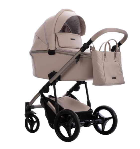 Коляска 2 в 1 Bebetto Loren Sand, 01 (Светло-бежевая кожа)