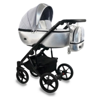 Детская коляска 2 в 1 Bexa Air, 09 (Белая кожа + Светло-серый)