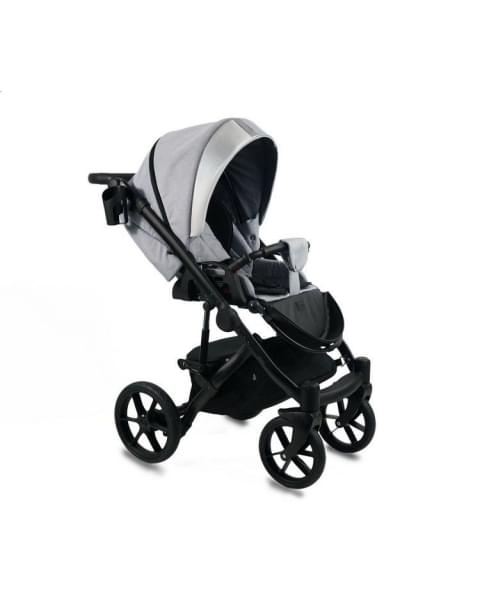 Детская коляска 2 в 1 Bexa Air, 09 (Белая кожа + Светло-серый)