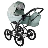 Коляска 2 в 1 Bexa Ideal Classic 14", ID 03 (Шалфей - шалфей кожа)